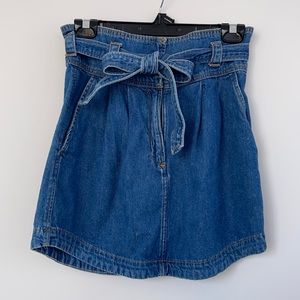 Aritzia Wilfred Free Paperbag Denim Skirt